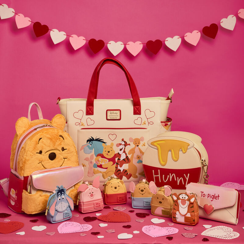 Loungefly Soft Tag Pink Winnie the Pooh And Friends Valentine\'s Backpack Loungefly Disney Winnie the Pooh and Friends Valentine main image 3
