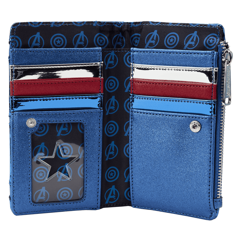 Marvel Metallic Captain America Cosplay Flap Wallet, , hi-res image number 5
