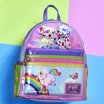 Lisa Frank Holographic Glitter Color Block Mini Backpack, Image 2