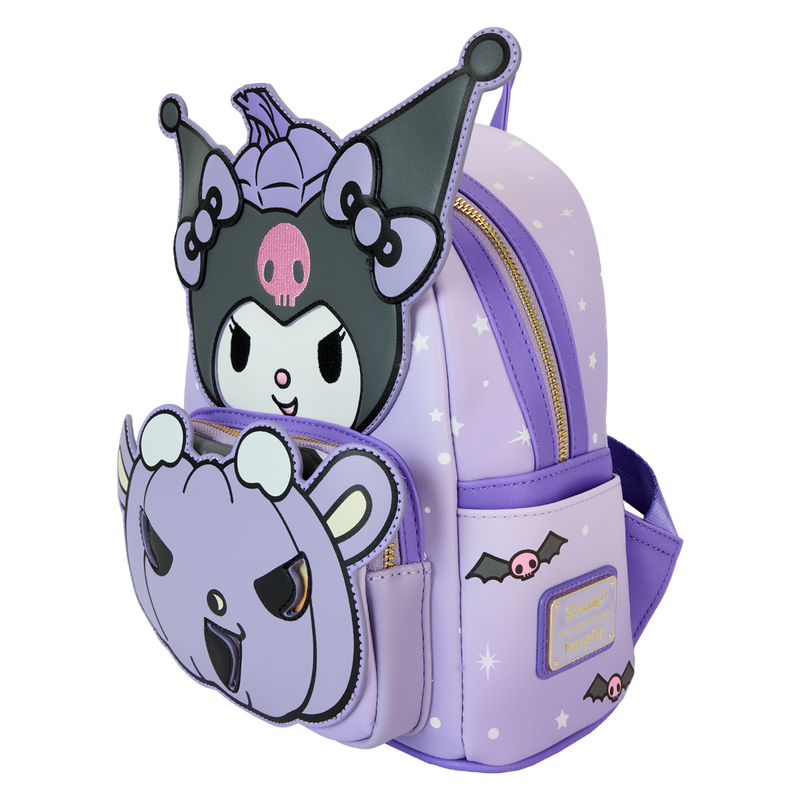 Sanrio Kuromi Pumpkin Light Up Glow Mini Backpack, , hi-res view 4