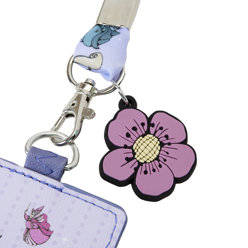 Sleeping Beauty 65th Anniversary Floral Scene Lanyard With Card Holder, , hi-res view 4