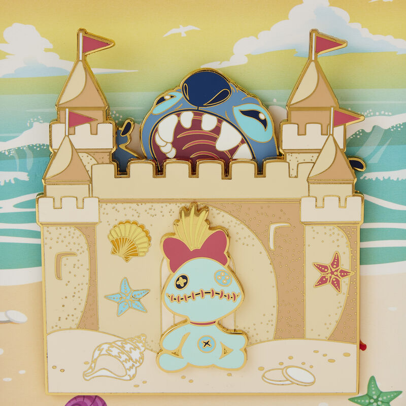 Stitch Sandcastle Beach Surprise 3 Collector Box Pin, , hi-res image number 4