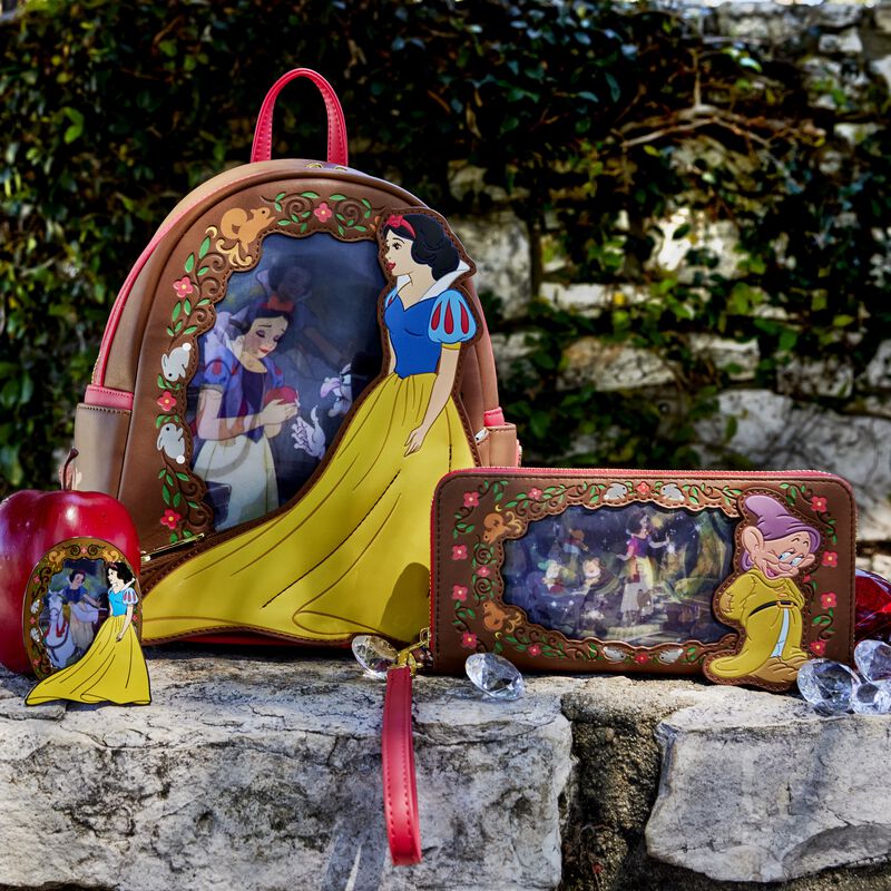 Loungefly to Release Snow White and Dopey Mini-Backpack and Wallet