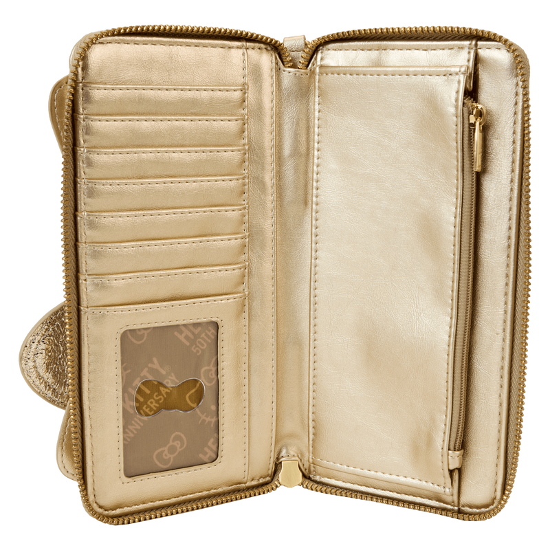 Sanrio Exclusive Hello Kitty 50th Anniversary Gold Wristlet Wallet, , hi-res view 6