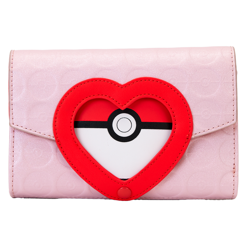 Pokémon Exclusive I Choose You Hearts Flap Zip Around Wallet, , hi-res view 1