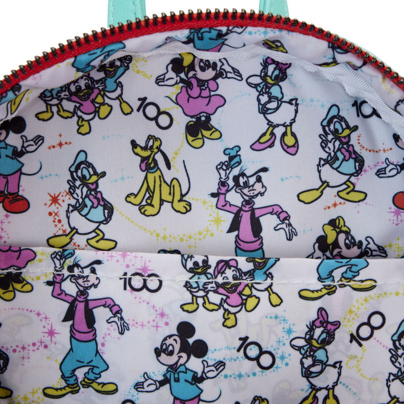 Disney100 Mickey & Friends Classic All-Over Print Iridescent Mini Backpack With Ear Headband, , hi-res view 8