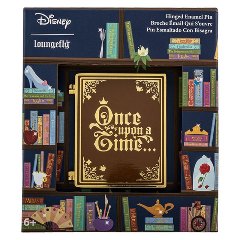 ディズニー　ラウンジフライ　プリンセス　本　ピン　限定 Disney Princess Book Collector Box Hinged Enamel Pin