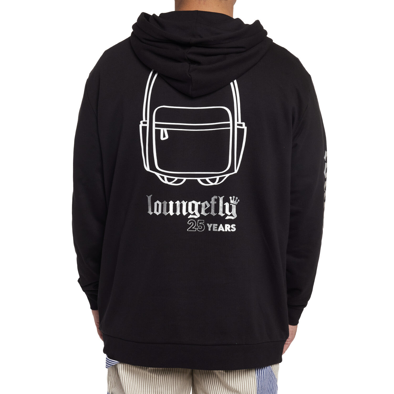 Silver foil print outline hoodie sales