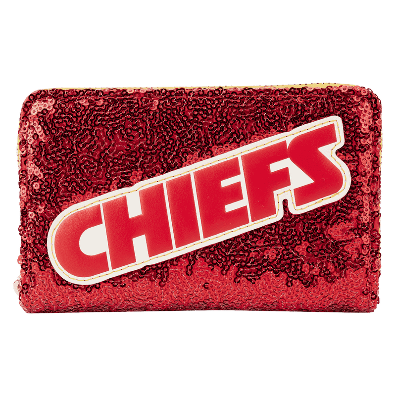 NFL Kansas City Chiefs Sequin Zip Around Wallet, , hi-res view 1