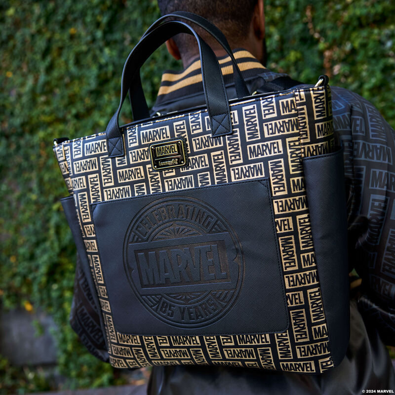 Marvel 85th Anniversary All-Over Print Logo Convertible Backpack & Tote Crossbody Bag, , hi-res view 3