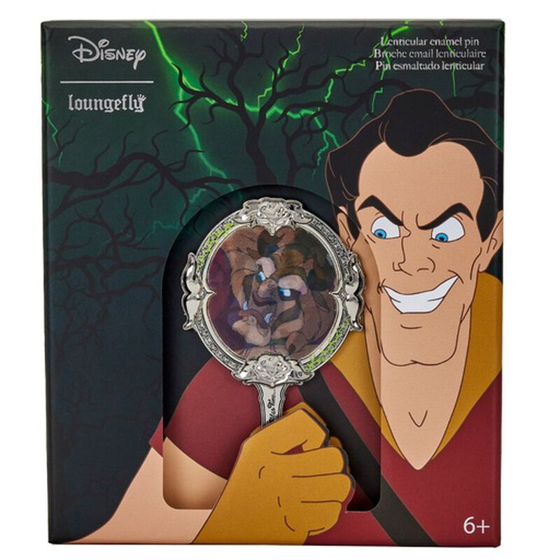 Beauty and the Beast Gaston Villains Scene Lenticular Pin, , hi-res image number 1