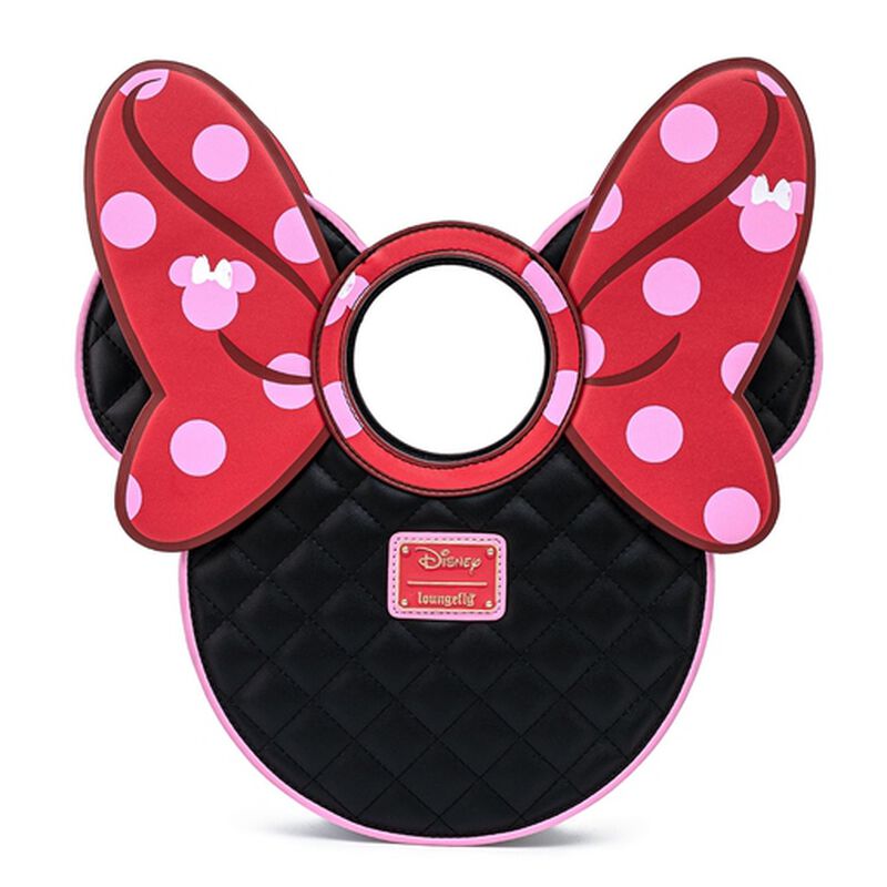 Disney Minnie Mouse Quilted Pink Polka Dot Bow Head Crossbody Bag, , hi-res view 5