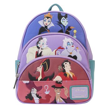 Disney Villains Color Block Triple Pocket Mini Backpack, Image 1