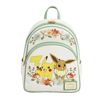 Pok&eacute;mon Pikachu And Eevee Floral Mini Backpack, Image 1