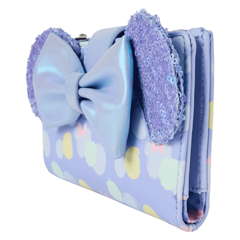Minnie Mouse Exclusive Iridescent All-Over Print Sequin Ear Flap Wallet, , hi-res view 4