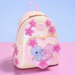 Stitch & Angel Cherry Blossom Heart Mini Backpack LFlifestyle1 view 2