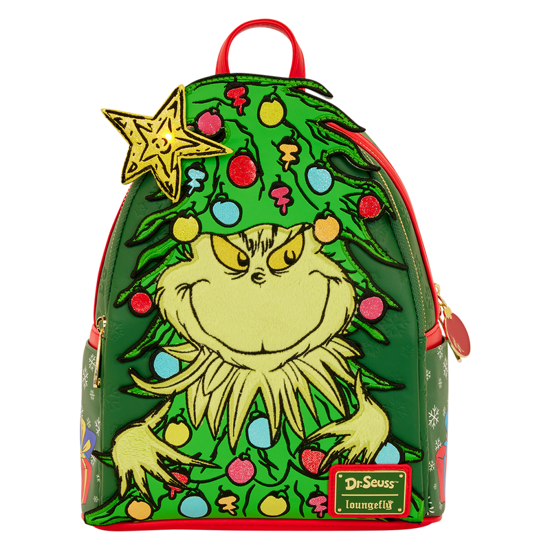 Dr. Seuss How the Grinch Stole Christmas! Tree Light Up Plush Mini Backpack, , hi-res view 4