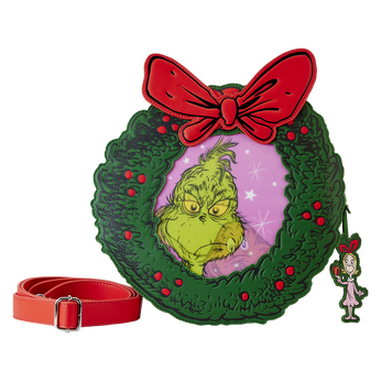 Dr. Seuss' How the Grinch Stole Christmas! Wreath Lenticular Crossbody Bag, Image 1