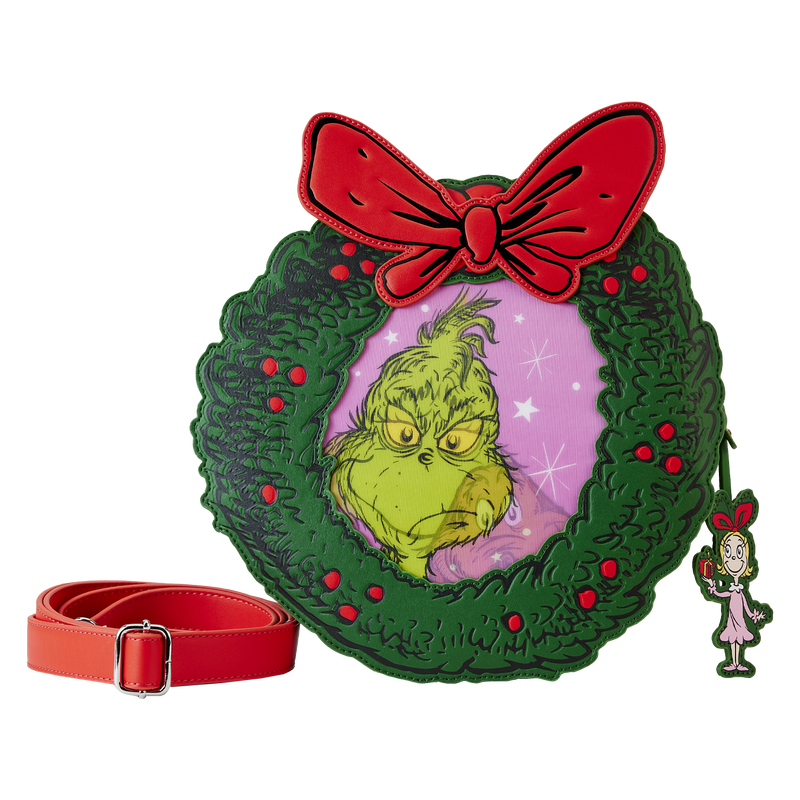 Dr. Seuss' How the Grinch Stole Christmas! Wreath Crossbody Bag, , hi-res view 1