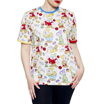Snow White and the Seven Dwarfs Tri-Color Ringer Tee, Image 1
