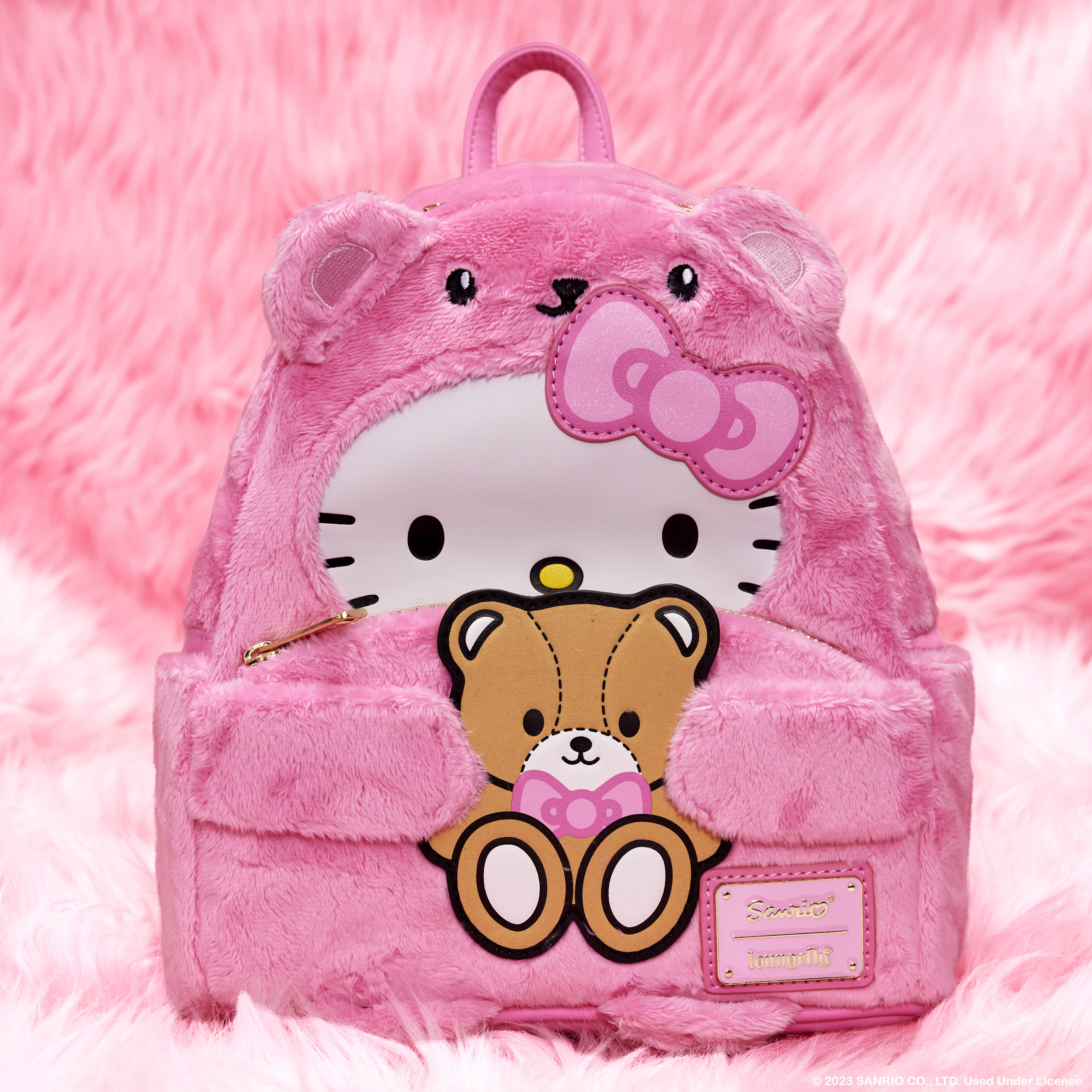 Buy Sanrio Exclusive Hello Kitty Teddy Bear Cosplay Plush Mini Backpack at Loungefly