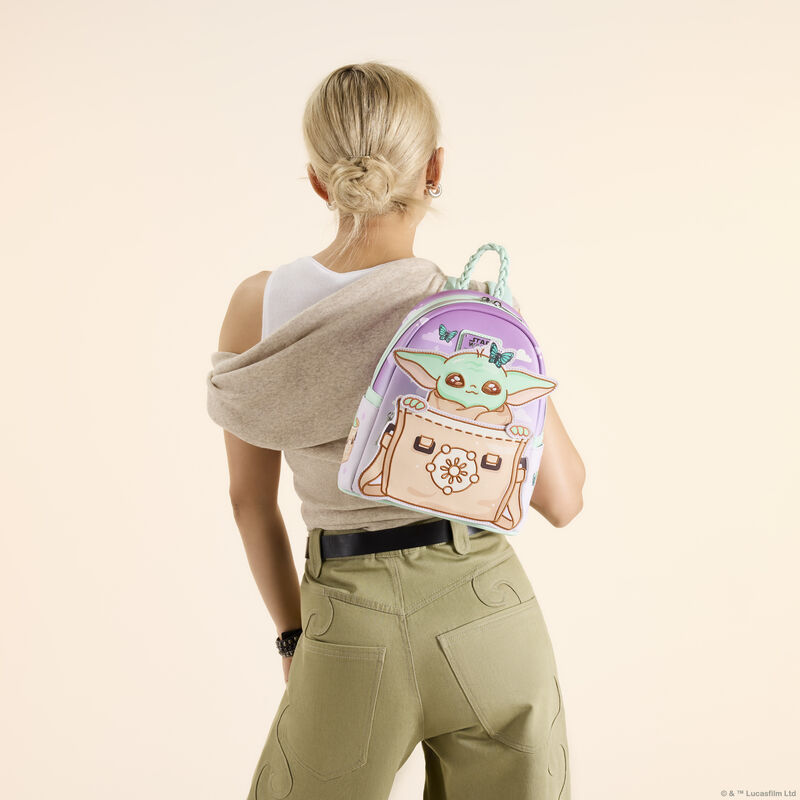 The Mandalorian Grogu Butterfly Mini Backpack | Loungefly display picture 2