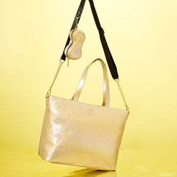 Sanrio Hello Kitty 50th Anniversary Metallic Gold Tote Crossbody Bag With Coin Bag, Image 2