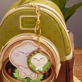 Pixar Shorts Bao Bamboo Steamer Basket Keychain, Image 2