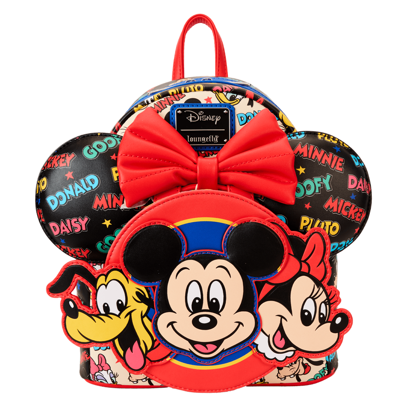 【注目コラボ】Loungefly x Disney ミッキーコーデュロイ2way Mickey & Friends Classic All-Over Print Mini Backpack With