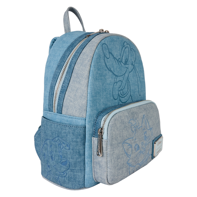 Disney Dogs & Cats Faux Denim Mini Backpack, , hi-res view 6