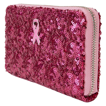 Breast Cancer Research Foundation Exclusive Pink Ribbon Sequin Zip Around Wallet, Image 2