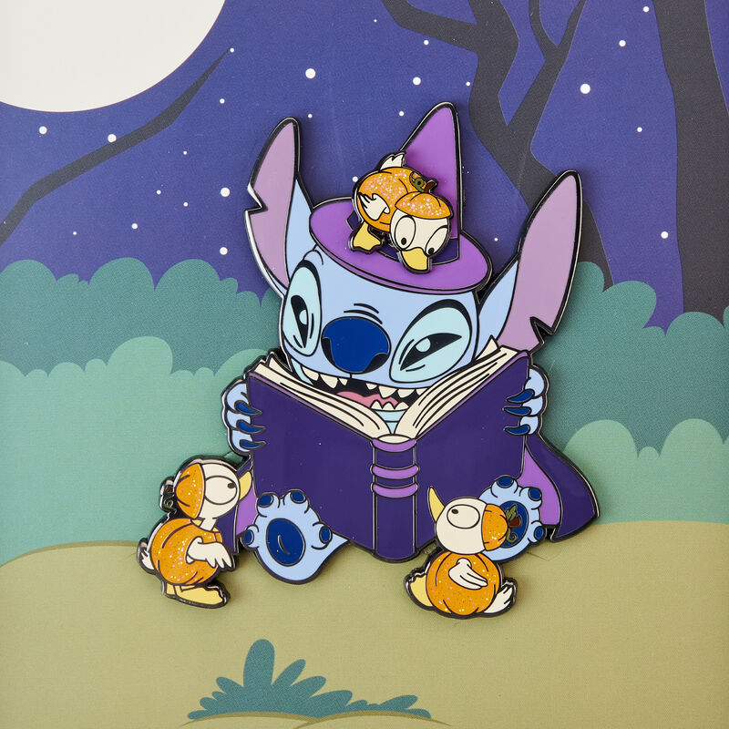 Stitch Spooky Stories Halloween 3" Collector Box Sliding Pin, , hi-res view 6