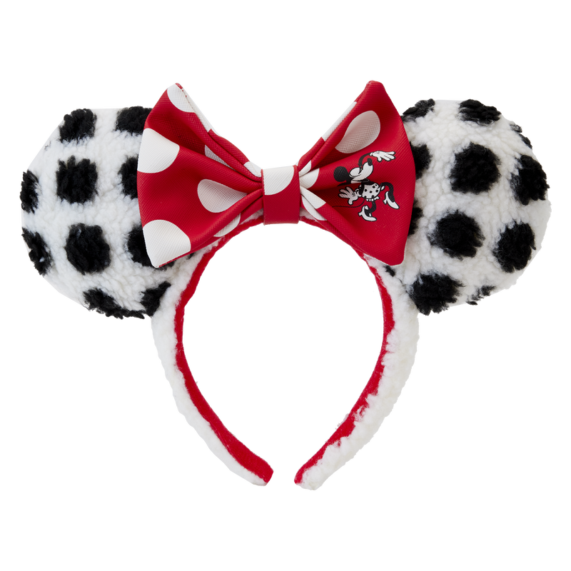 Minnie Mouse Rocks the Dots Classic Sherpa Ear Headband, , hi-res view 1