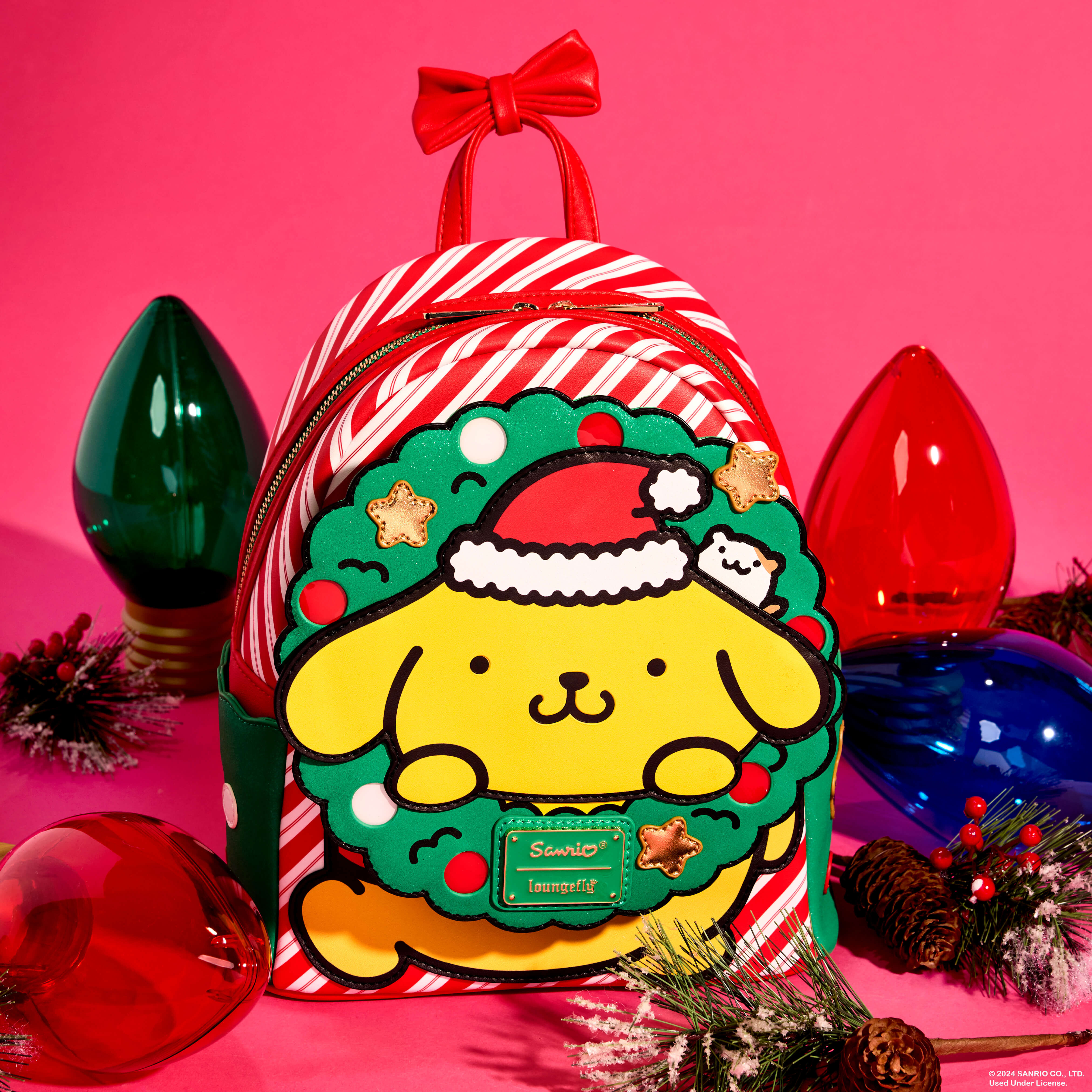 Sanrio Exclusive Pompompurin Santa Hat Light Up Mini