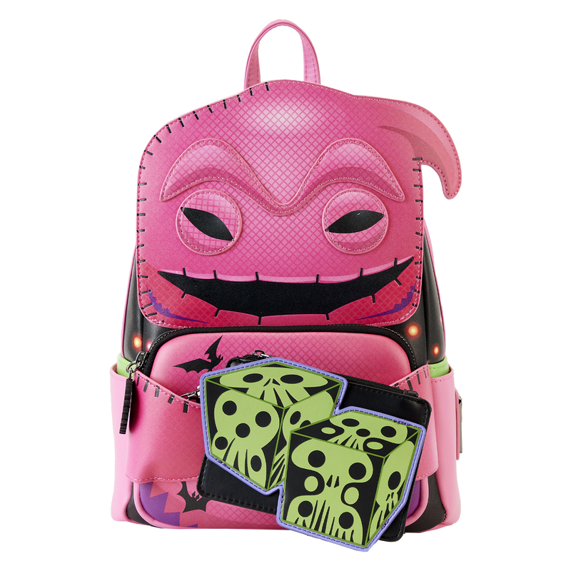 Nycc Limited Edition Funko Pop by Loungefly Neon Oogie Boogie Cosplay Mini Backpack with Dice Coin Bag | Officially Licensed | Plastic/Vegan Leather/