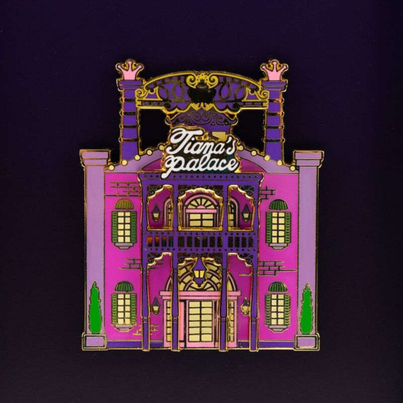 Disney Princess Tiana's Palace Collector Box Glow in the Dark Layered Enamel Pin, , hi-res view 3