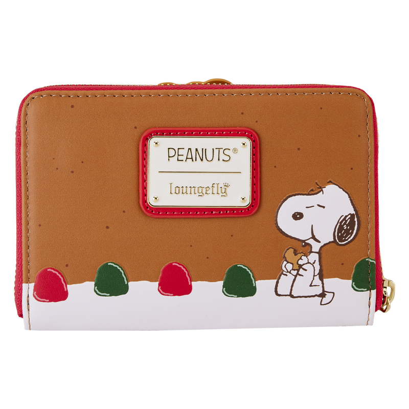 Peanuts Snoopy Gingerbread Wreath Scented Zip Around Wallet