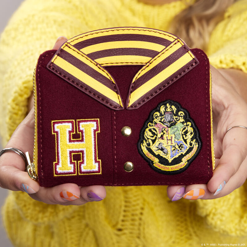 Harry Potter Hogwarts Crest Varsity Jacket Zip Around Wallet, , hi-res view 2