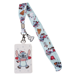 Stitch Holiday Snow Angel Lanyard With Card Holder, , hi-res view 1