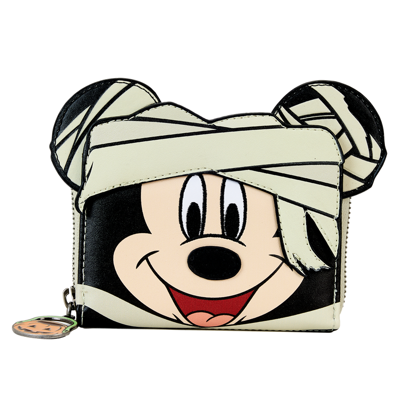 Mickey Mouse Mummy Cosplay Glow Zip Around Wallet, , hi-res view 1