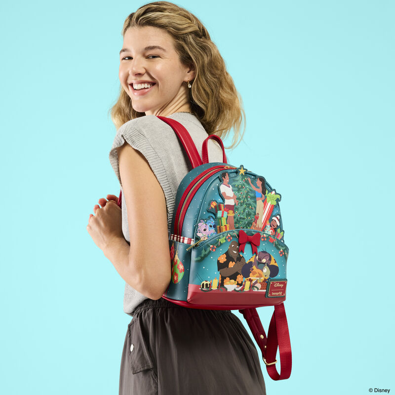 Lilo & Stitch Ohana Holiday Light Up Mini Backpack, , hi-res view 2