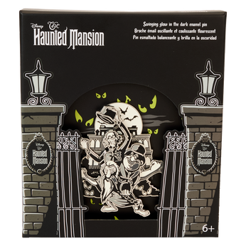 The Haunted Mansion Hitchhiking Ghosts Glow 3" Collector Box Sliding Pin, Image 1