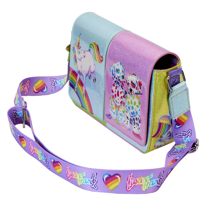Buy Lisa Frank Holographic Glitter Color Block Crossbody Bag at Loungefly.