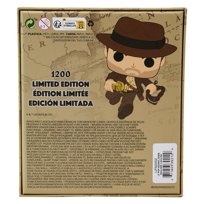 Loungefly Pop! Indiana Jones Raiders of the Lost Ark Sliding Pin, , hi-res image number 3