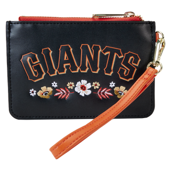 MLB San Francisco Giants Floral Card Holder Wristlet Clutch, Image 1