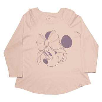 Minnie Mouse Lace Detail Raglan Tee, Image 1