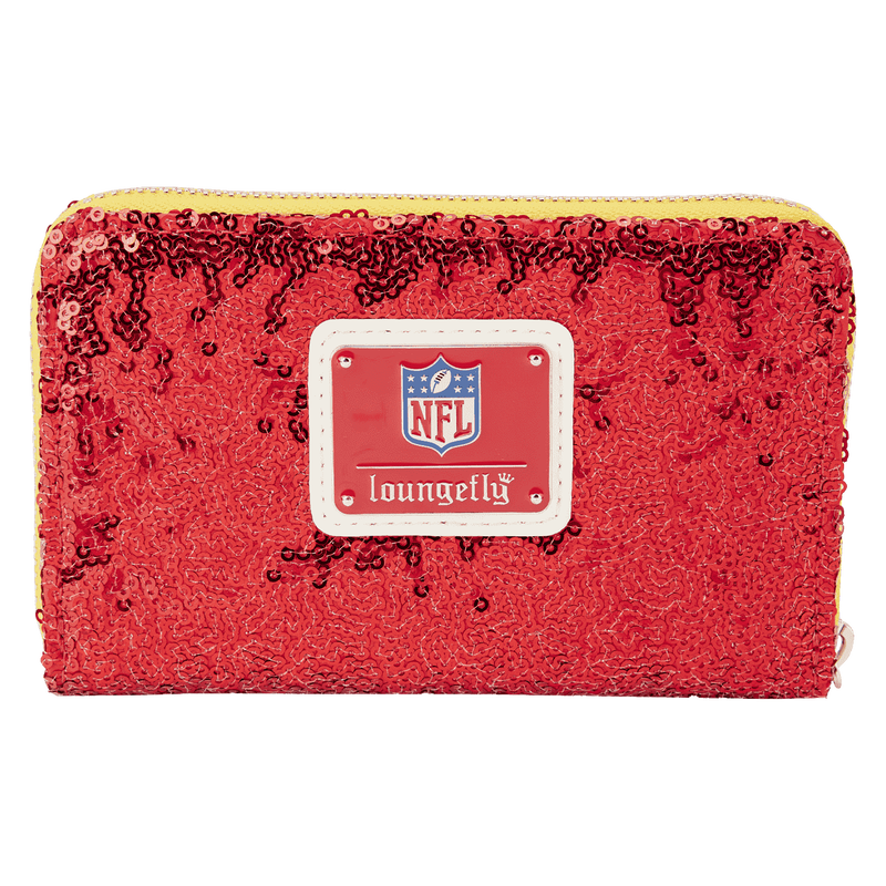 Buy NFL Kansas City Chiefs Sequin Zip Around Wallet at Loungefly.