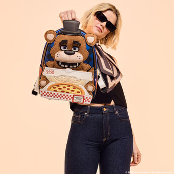 Five Nights at Freddy's Freddy Fazbear Plush Cosplay Lenticular Mini Backpack, Image 2
