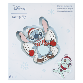 Stitch Holiday Snow Angel 3" Collector Box Pin, Image 1
