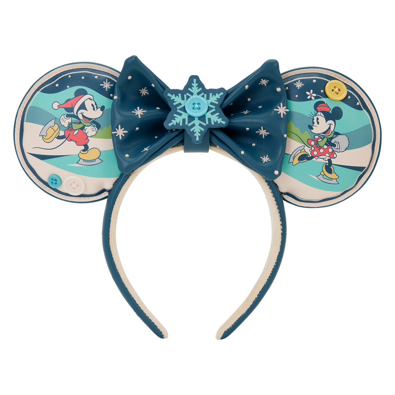 Mickey & Minnie Holiday Ear Headband, , hi-res view 1